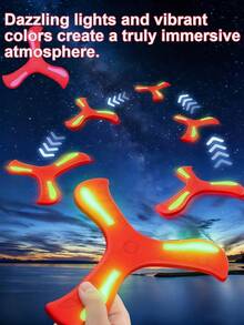 Multi-Colored, Soft, Durable, And Self-Rebounding EVA Boomerangs, Suitable For Outdoor Sports, Family Entertainment, And Coordination Training. Ideal For Camping And Outdoor Activities, And A Great Gift For Birthdays, New Year's, And Christmas. Interactive Hand-Throwing Sports Equipment, Suitable For Garden Games And Family Activities. Colors/Styles Are Sent Randomly. - Multicolor - View 7