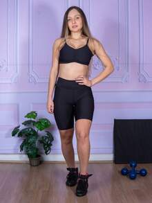 Women Sports Shorts - 灰色 - 查看 5