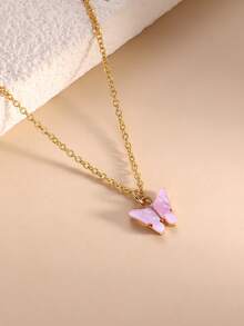 قلادة عقد فراشة أكريليك ملونة، قلادة حيوان حشرة قابلة للتعديل بطراز بوهيمي كلافيكل، هدية مجوهرات للنساء والأصدقاء لحفلات الصداقة