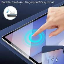 [Dust-Free Installation Kit]Crystal Clear HD Screen Protector ForSamsung Galaxy Tab S11 Ultra/S10/S9/S8/S7/S6 & A Series, Full Coverage Tempered Glass, 9H Hardness, Bubble-Free Application - 1 Piece - Samsung Tablet - High-definition Cleanroom - View 10