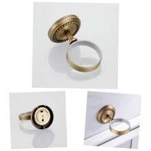 Portacepillos De Dientes De Pared Estante Doble Ventosa Prctico Decoracin Bao - Como se muestra - Ver 1