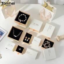 Handmade Jewelry Packaging Box Luxury Drawer Small Paper Gift Box For Rings Necklaces Bracelets Earrings Pendant Storage Organization Display Container Perfect For Jewelry Lovers Gifts Keepsake Memory Treasure Elegant Decorative - Multicolor - View 1