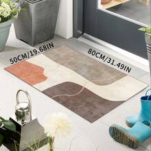 Modern Geometric Retro Pattern Rug - Polyester Fiber Backing Non-Slip Polyester Mat, Durable Home Decor Carpet, Washable Rug Suitable For Living Room, Bedroom, Dining Room And Kitchen