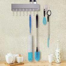 7-Pack Stainless Steel Long Handle Brush Set For Cleaning Narrow Neck Containers & Sink Lids (Beer Bottles, Mugs, Cups, Glasses, Pipe Lids), Blue - 藍色 - 查看 2