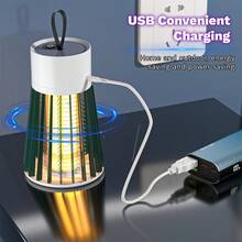 2pcs Insect Killer, Mosquito Killer, Flytrap Mosquito Killer Lamp Silent Electronic Insect Killer - Home, Indoor Killing Mosquitoes, Flies, Mosquito Killer And Flytrap For Gardens And Terraces, ABS Plastic Case - 白色 - 查看 4