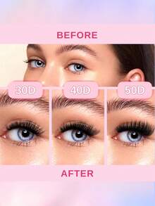 ARTSTAR 4排簇状假睫毛嫁接 30D/40D/50D 自然款单根假睫毛 手工制作睫毛束 8-16mm 80簇 - D - 查看 8