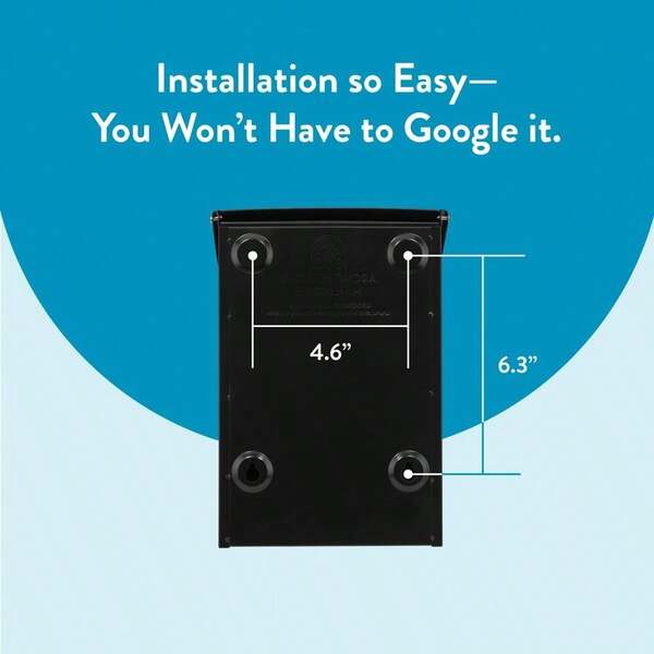 Mailboxes 2681B Marina Wall Mount Mailbox Black Marina Wall Mount Mailbox, Small