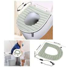 Toilet Covers - Heated Toilet Toilet Warmer Temperature Adjustable Toilet Pad Winter Toilet Cover Pad Warmer Powered Heating Warm Toilet Cover Toilet - Verde - Ver 1
