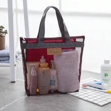 Mesh Beach Bag, Toiletry Bag, Outdoor Storage Bag, Cosmetic Bag, Travel Bag, Children's Toy Storage Bag - Multicolor - View 12