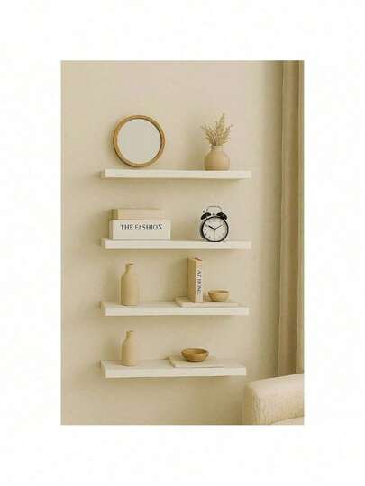 Kit 4 Prateleira Branca 30x10cm nicho decoração