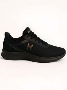 Men's Orthopedic Shoes For Walking, Gym, And Running - Negro y dorado - Ver 3