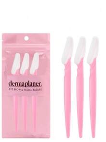 24pcs/12pcs/6pcs/3pcs/1pc/Set Hair Trimmer, Eyebrow Razor And Face Shaver Designed For Men And Women, Includes Exfoliating Tool, Long Handle Design, Precision Protective Cover, Stainless Steel Protective Net Blade With Cover, Reusable And Washable Eyebrow Trimmer And Shaver, Suitable For Beginners Eyebrow Shaping And Facial Hair Grooming