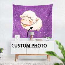 1 Piece Of Custom Small Clear Sparkling Word-Changing Hanging Cloth Gift, Adding A Specially Prepared Scene To Your Room-A Practical And Creative Hanging Cloth Gift. Vibrant Wall Decoration, Unique Personalized Photography And Display Backdrop, Elegant Home Decor