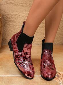 Women's New Western Style Viral Cowgirl Boots, Outdoor Fashion Casual Plus Size V-Cut Shaft Retro Boots