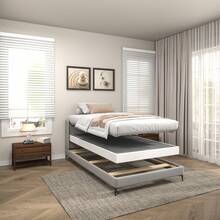 Qingzhou Box Spring Twin Full Queen King, 7 Inch High Metal Twin Box Spring Only, Heavy Duty Mattress Foundation With Fabric Cover, Easy Assembly - 7吋 - 查看 2