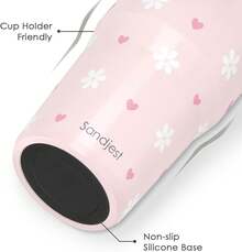 Pink Bow Stainless Steel Straw Lid Tumbler 30oz With Carry Handle For Women Girls, Insulated Travel Coffee Cup, Gift For Sports Outdoor Workout Christmas Birthday - 雛菊 1 - 查看 3