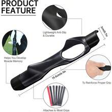 Grip Trainer Practice, Easy To Carry To Practice Area, Swing Trainer Ensure Right Grip Every Time, Grip Training Aid, Improve Your Swing Rhythm, Accessories Gifts - 黑色 - 查看 4
