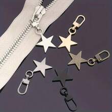 2/5/10个装多功能星形扣眼，可拆卸半自动拉链头，适用于更换包袋、夹克、服装、鞋靴上的拉链，以及作为高端吊坠扣环配件。 - 彩色 - 查看 8