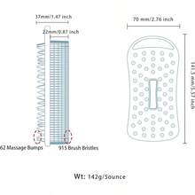 2 unidades exfoliantes de silicona para el cuerpo, cepillo de silicona 2 en 1, esponja de silicona suave para piel sensible, masajeador de cuero cabelludo de silicona para ducha, fcil de limpiar, - Gris Y Rosa - Ver 8