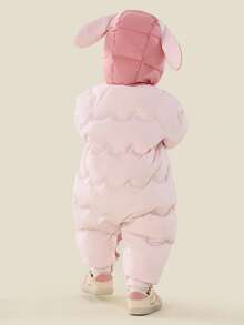 mini bala Baby Down Snowsuit, Thick Triple-Proof Fabric, 2025 New Warm Style - White Red - View 3