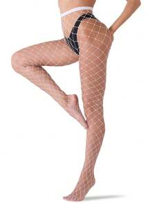 1Pair/2Pairs/4Pairs Fishnet Stockings For Women Plus Size One Size Fit All Fashion Fishnet Tights