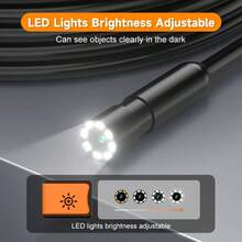 4.3" IPS Screen Industrial Endoscope Camera HD1080P Waterproof 1M For Pipe Sewer Inspection Borescope With Adjustable 8LEDs - Black - View 2