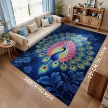 1 pièce Tapis de bain antidérapant à motif de plume de paon, tapis de cuisine antidérapant, convient pour la salle de bain, la cuisine extérieure, la décoration printanière de la maison