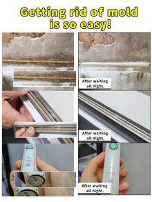 JUE FISH Gel quitamanchas, limpiador y desodorizante para lavadora, limpiador doméstico para lavadora (apto para lechada de azulejos), quitamanchas y limpiador - eliminación rápida de moho, apto para lechada de azulejos/sellador de baño/lavadora/fregadero/ducha, sin olor penetrante, fácil de usar - Multicolor - Ver 3