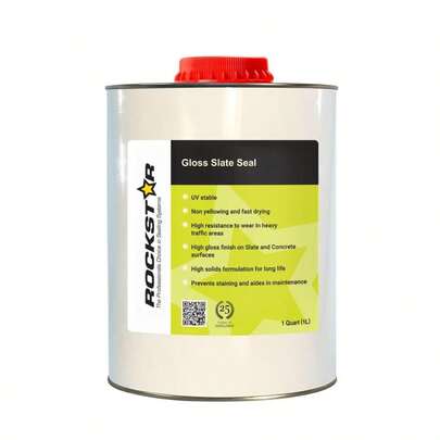 Gloss Slate Seal 1L Is A Clear, UV Stable, Solvent-Based Acrylic Sealer. Glossy Wet Look Finish. Ideal For Slate...
