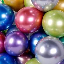 48 Stück 10 Zoll Metallic Glitzer Ballons für Weihnachten Silvester Party Dekorationen, Feiertag Geburtstag Hochzeit Ballons in verschiedenen Farben