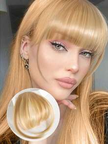 Extensiones de cabello con flequillo natural para mujer, flequillo recto negro y marrón, postizo de flequillo para peluca