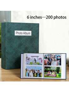 1本仿皮6英寸200页相册，卡片收藏册