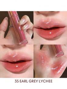 Rom&nd Romand Long-Lasting Juicy Lip Gloss 35 Earl Grey Lychee, Jelly-Like Dewy Shine, Glass-Like Glossy, Non-Sticky, Layerable, Lightweight Long-Lasting, Angled Heart-Shaped Applicator, Pocket-Sized, Instantly Radiant Look, 5-Second Office Makeup, Korean Cosmetics, 3.5g/0.12oz - 35 EARL GREY LYCHEE - 查看 3