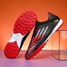 Men's Football Shoes, Women's Football Shoes, Outdoor Sports Professional TF Cleats, Youth Low-Top Football Shoes, Suitable For Both Men And Women - Red - View 2