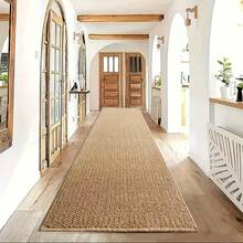 1 件装超长走廊地垫 - 大号棕色走廊地垫，适用于走廊、客厅、厨房 - 超长地垫 - 耐用棕色地垫，适合人流量大的区域 - 易于清洁，现代家居装饰 - 长方形走廊地垫，适用于卧室和室内 - 结实编织设计地垫，厚实地毯，超大客厅地毯，走廊地毯，客厅大地毯，超大地垫