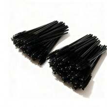 100 Stücke/50 Stücke/30 Stücke/20 Stücke/2 Stücke Einweg-Wimpernbürsten, Mascara-Bürsten, Wimpernbürste, für Wimpernverlängerungen, Augenbrauen, Lidschatten, Make-up Zubehör Set, Augenbrauenbürste, Lidschattenbürste, Bürste, Geschenke - Schwarz - Übersicht 14