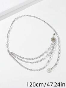 1 Peça Acessório de Corrente de Cintura Ajustável com Design de Retrato Vintage da Rainha e Girassol Sobreposto, Adequado para Vestidos e Vestidos Formais de Verão, Escola, Outono, Halloween