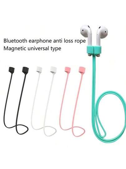 1pc 70cm Universal Magnetic Anti-Lost Earphone Strap, Suitable For Outdoor, Fitness, Wireless Earphones Silicone Anti-Lost Lanyard
