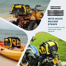 Motorcycle Dry Bag 75L Large Waterproof Duffel Bag Foldable Duffel Trunk Seat Bag For TravelBoating Motorbike Kayaking Yellow - Yellow - View 6