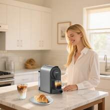 CHULUX Pod Coffee Maker, 1400W Home Espresso Machine For Single And Lungo, Mystic Gray - Grey - View 8
