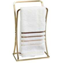 Porta Toalha Rosto Lavabo Pia De Banheiro Em Aço Dourado Luxo Arthi - Dourado - Visão 1
