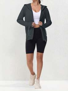 Women's Lightweight Breathable UV Protection Sun Shirt For Summer Outdoor Sports Spring - Dark Grey - View 2