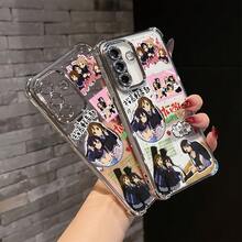 Funda de Teléfono Ligera Anime Linda Chica Y2K Compatible con 26/A36/A55/A35/A06/A16/A24/A34/A54/A15/A05S/A25/A23/A33/A53/A73/A13 4G/5G a Prueba de Golpes Cubierta Protectora de Gel Suave Transparente - Mezcla de colores - Ver 1