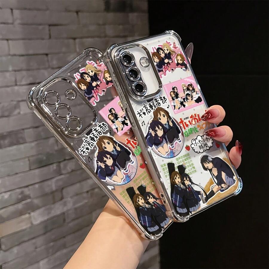Funda de Teléfono Ligera Anime Linda Chica Y2K Compatible con 26/A36/A55/A35/A06/A16/A24/A34/A54/A15/A05S/A25/A23/A33/A53/A73/A13 4G/5G a Prueba de Golpes Cubierta Protectora de Gel Suave Transparente - Mezcla de colores - Ver 1