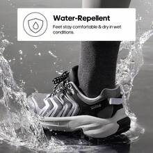 Women Walking Shoes Hiking Lightweight Sneakers  With Arch Support Outdoor Work Camping Tennis Workout Cross Training - Grey - View 2