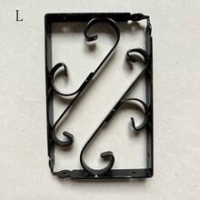 2pcs European Style Triangular Bracket Shelf Holders, Wall Mounted 90 Degree Fixed Angle Partition Board Support Racks - Black - View 15