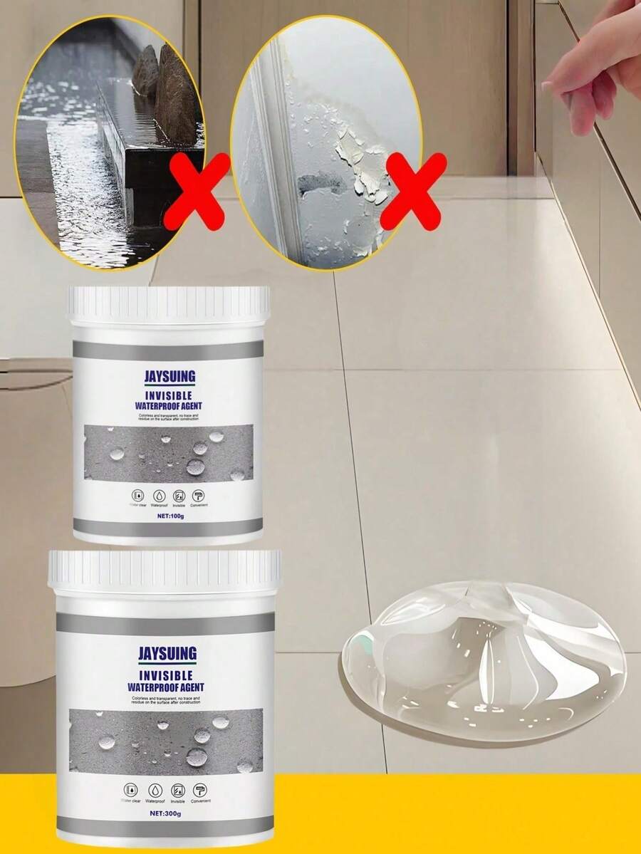 JAYSUING 防水密封胶 - 适用于浴室、厨房、外墙漏水修补。专为快速有效修复墙面裂缝而设计，提供持久密封和修复效果。使用后，它能够修复受损墙面，附着力强，牢固地粘合在墙面上，使墙面持久如新。