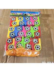 6/12/24/48 piezas Palos de animación inflables de dragón y silbato de árbitro de colores aleatorios, adecuados para fiestas de cumpleaños o partidos de fútbol - Multicolor - Ver 4