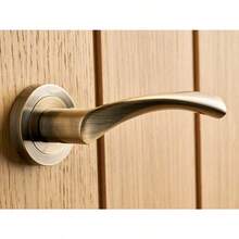 Designer Levers - Marvel Lever On Rose Door Handle - Contemporary Design- Brushed Nickel - 1 Pair - Fixings Included - Interior Use - Antique Brass - View 3