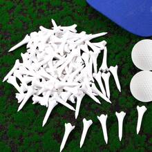 50pcs Golf Tees, Plastic Short Golf Tees 1-1/2 Inch Bulk Golf Tees Golf Training Accessories Golf Practice Tool For Irons, Par Threes, Hybrids ﻿ - White - View 6